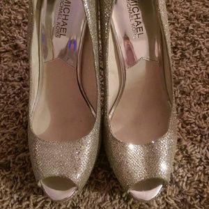 Michael kors silver heels