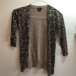 Cheetah print cardigan