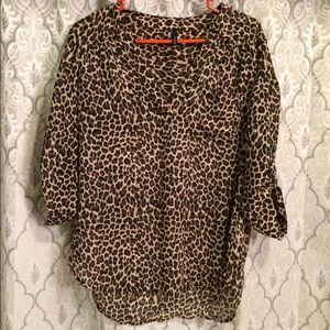 Maurices Leopard Chiffon Blouse