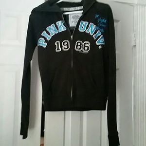 Victoria Secret Black Zip-up Hoodie