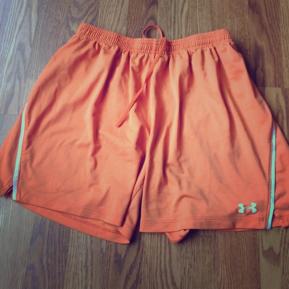 Orange under armour shorts