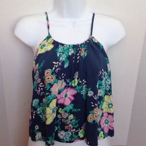 Floral open back top!