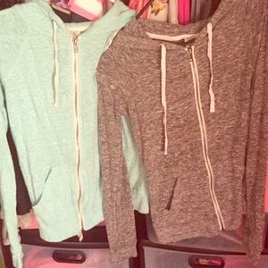 Two light weight sweatshirts