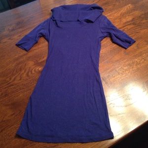 Bluish/Purple Cowl Neck Tee