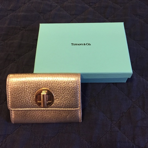 Tiffany & Co. Gold leather wallet.