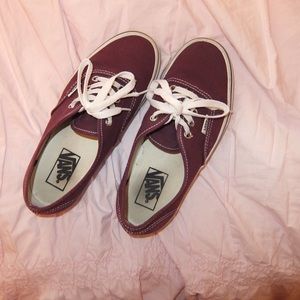Burgundy Authentic Vans