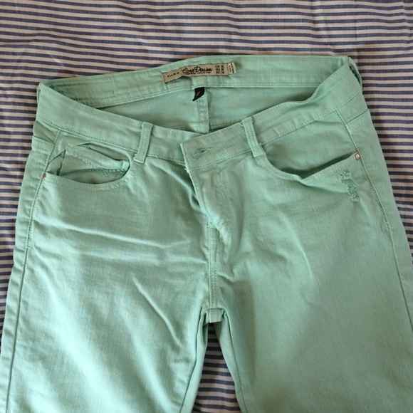 Zara skinny ankle jeans, mint, size 6