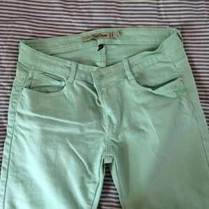 Zara skinny ankle jeans, mint, size 6