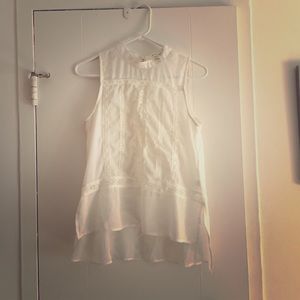 White high neck top
