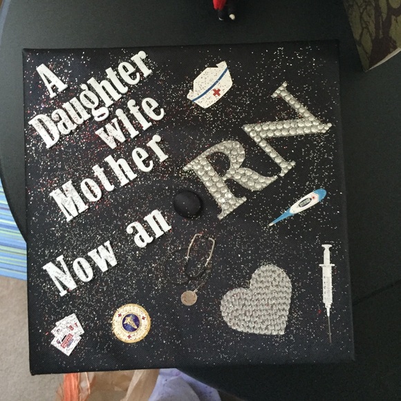 Nurse graduation decorated cap