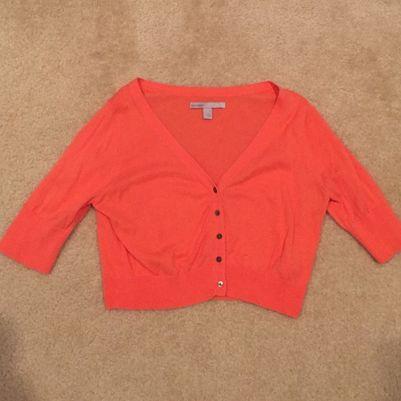 Cropped Coral Cardigan