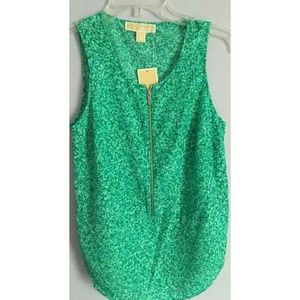 NWT Michael Kors Sleeveless Silk like blouse Sz XS