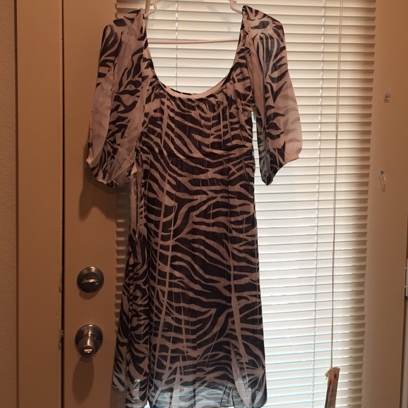Zebra print dress/tunic sz Large