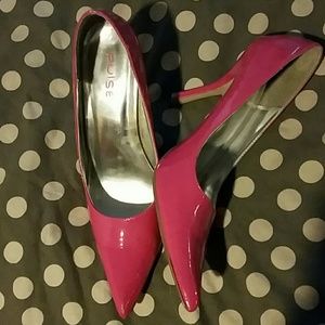 Hot pink pumps
