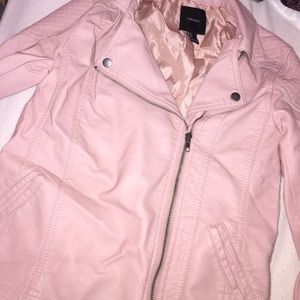 Super cute nude pink pleather jacket:)