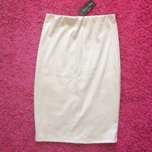 NWT light tan pencil skirt