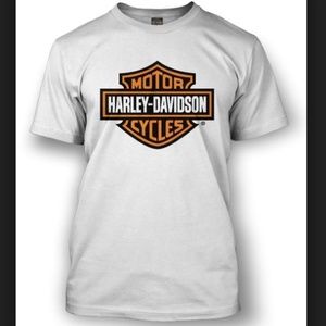 Harley Davidson Tshirt New Big Logo White Small