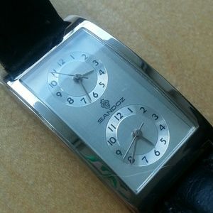 Sandoz Dual Time Stainless Steel Watch