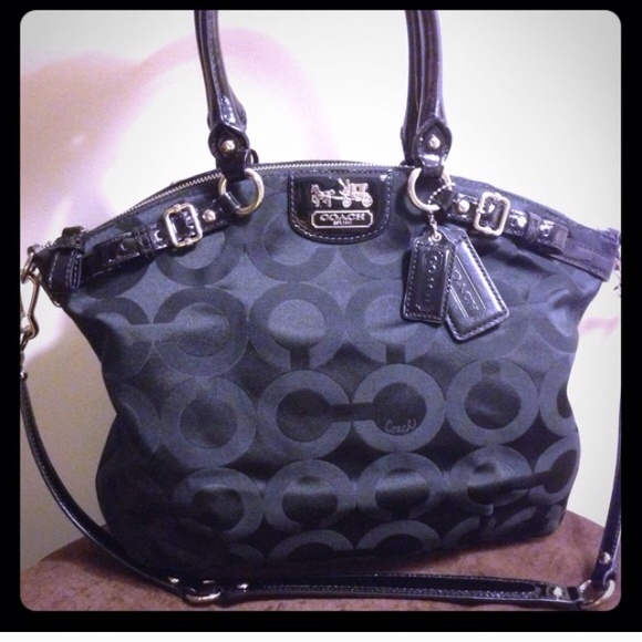 *sold***Coach black satchel tote