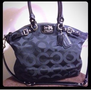 *sold***Coach black satchel tote