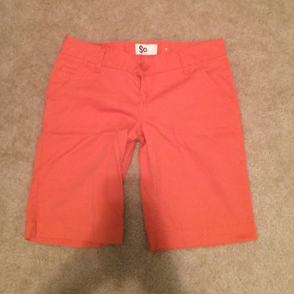 Orange Bermuda shorts