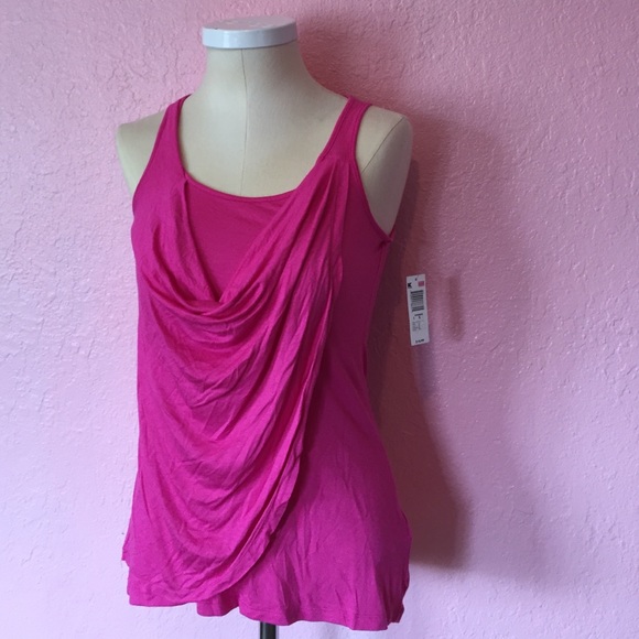 Pink Cowl Neck Tank - Picture 1 of 4
