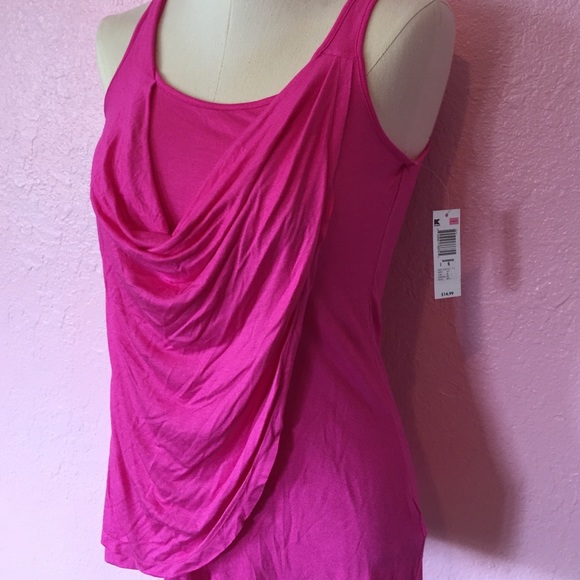 Pink Cowl Neck Tank - Picture 2 of 4