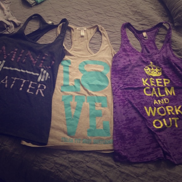 Three workout tanks