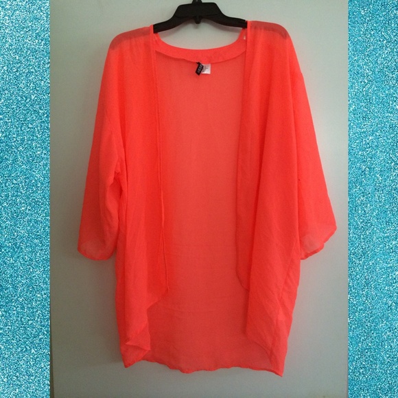 H&M Neon Orange Kimono