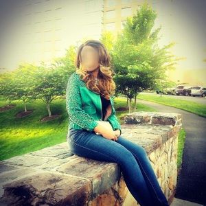 Green crochet Esley jacket