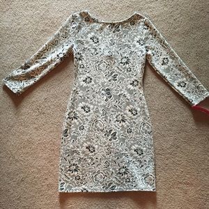 ✨ Black and White Floral Bodycon, by Xhilaration