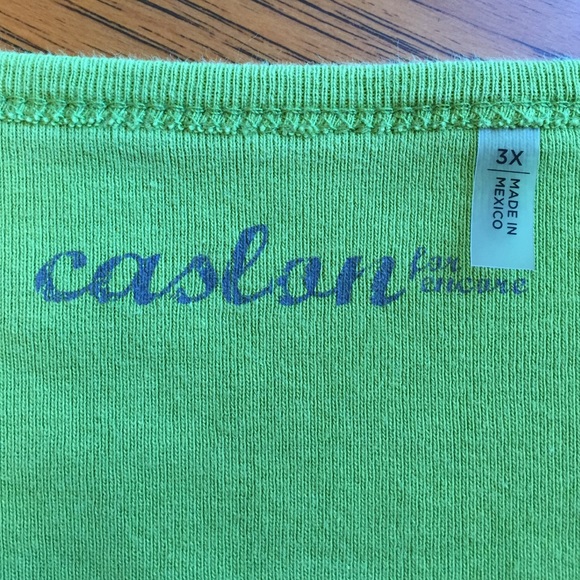 V NECK GREEN TEE - Picture 4 of 4