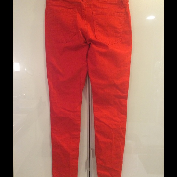 Red, Old Navy Rock Star jeans, size 6. - Picture 2 of 3