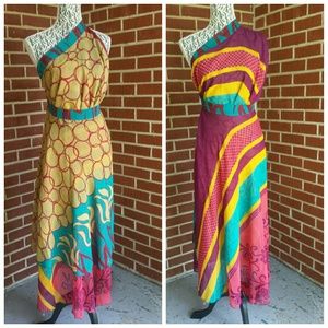 Gorgeous silk scarf dress from India - One size