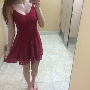 AE burgundy lace dress