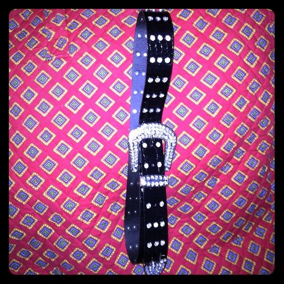 41" Bling Black Belt