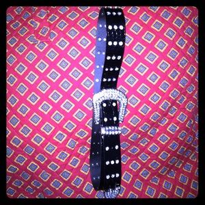 41" Bling Black Belt