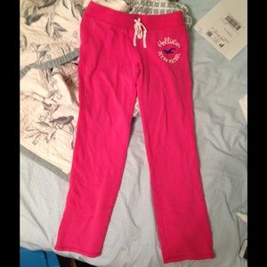 Pink hollister co sweat pants