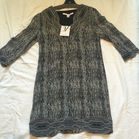 Diane vonFurstenburg 3/4 sleeve dress, size 4