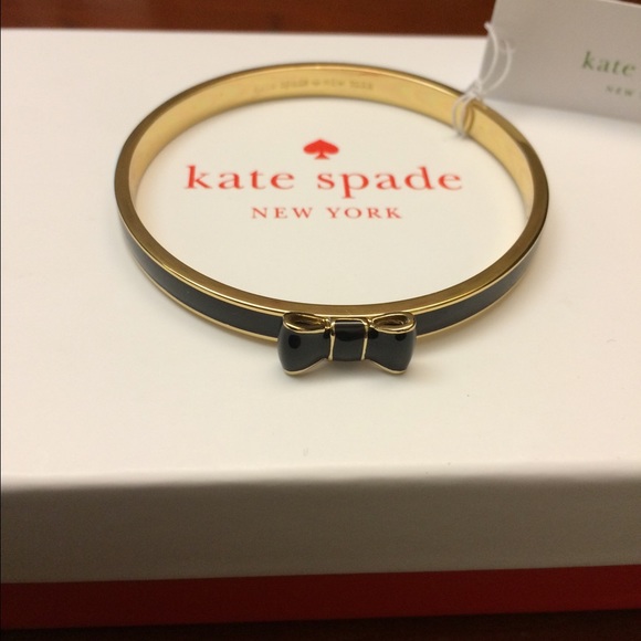 kate spade Jewelry - Brand New Kate Spade bow bangle in black!! ♠️