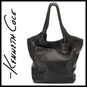 Kenneth Cole Emery Black Leather Tote