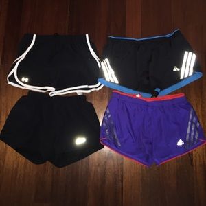 3 Adidas 1 under armor exercise shorts