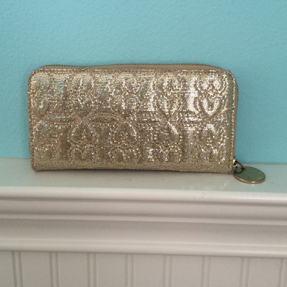 Gold Deux Lux wallet- glitter