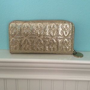 Gold Deux Lux wallet- glitter
