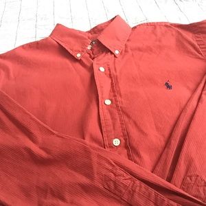 Brick red men's Ralph Lauren dress shirt Large