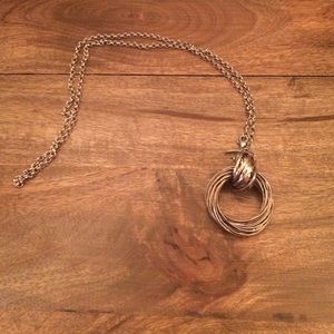 long silver necklace