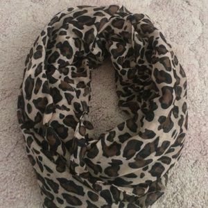Leopard print infinity scarf