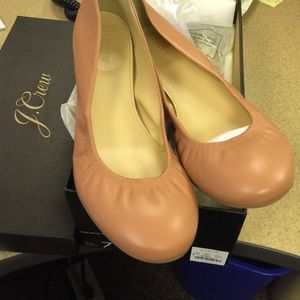 BNIB J Crew cece ballet flats frosted taupe size 7