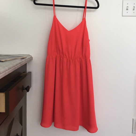 Coral colored Aqua summer dress