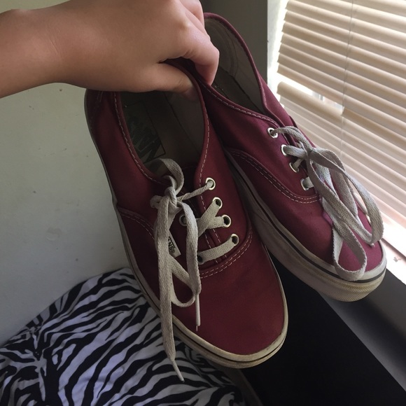 Burgundy authentic vans